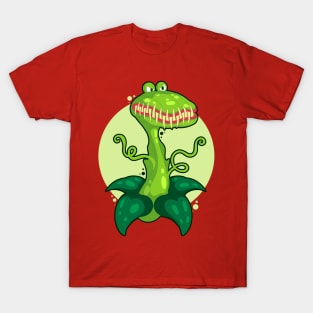 Flytrap Cartoon Illustration Crocodile T-Shirt